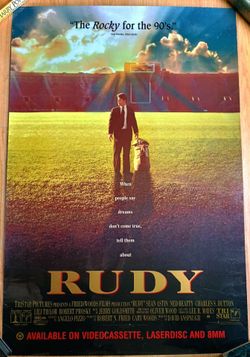 Vintage 1990s "Rudy" Movie Poster - Professionally Laminated