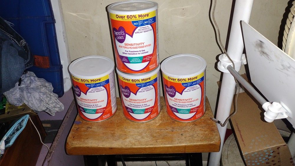 Parent's Choice Sensitivity 32.8 Oz Cans Unopened Can's Of Baby formula 