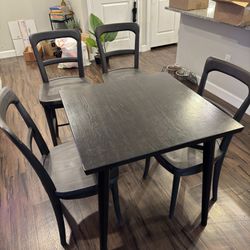 Pottery Barn Dining table W/ Two matching Chairs and two matching stools