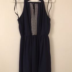 Navy Halter Top Dress