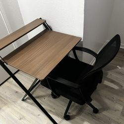 Desk + chair And Nightstand 