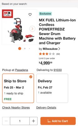 Milwaukee sewer Drum machine bundle