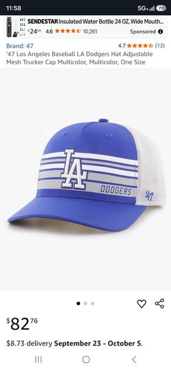 47 Los Angeles Baseball LA Dodgers Hat Adjustable Mesh Trucker Cap Multicolor, Multicolor, One Size