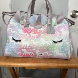 Brand New Under One Sky Unicorn Duffle Bag Tote Travel Gym 15"X 12"