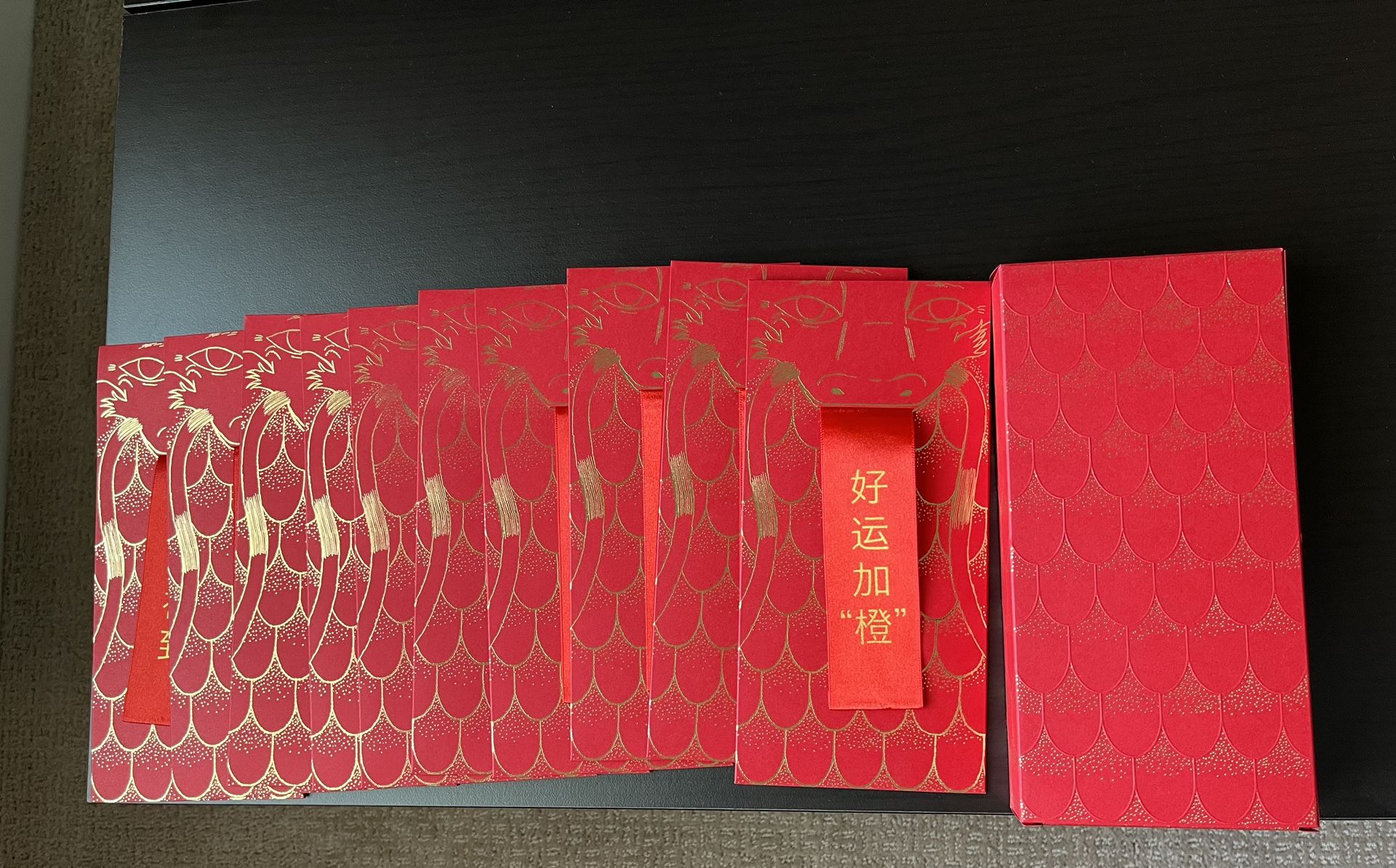 Authentic Hermes Red Envelope 2024 Lunar New Year Dragon