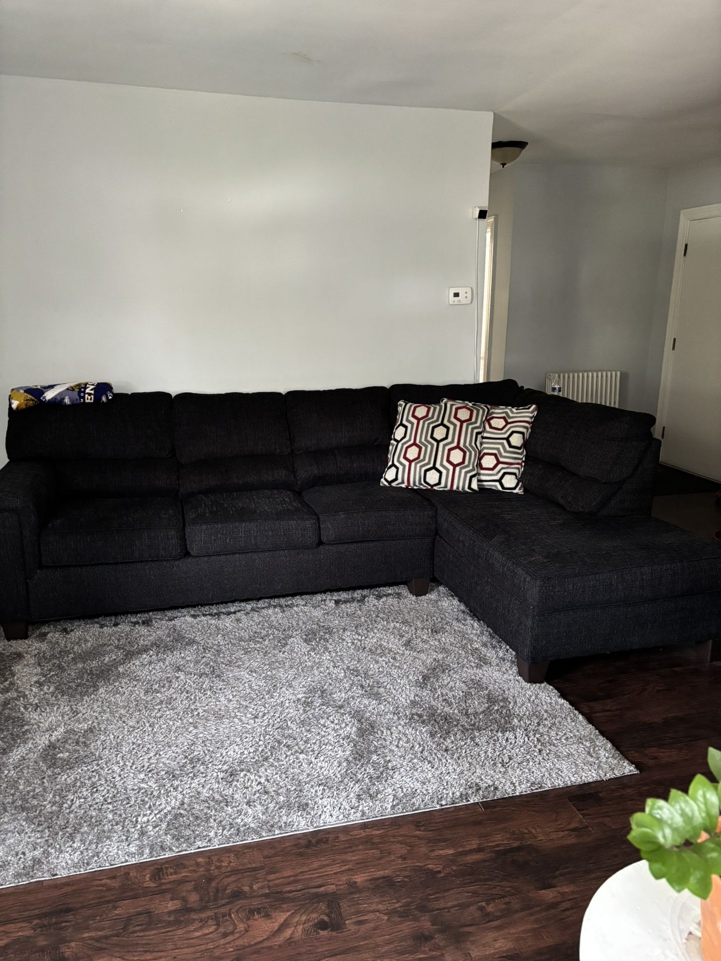Black L Shaped Sectional 