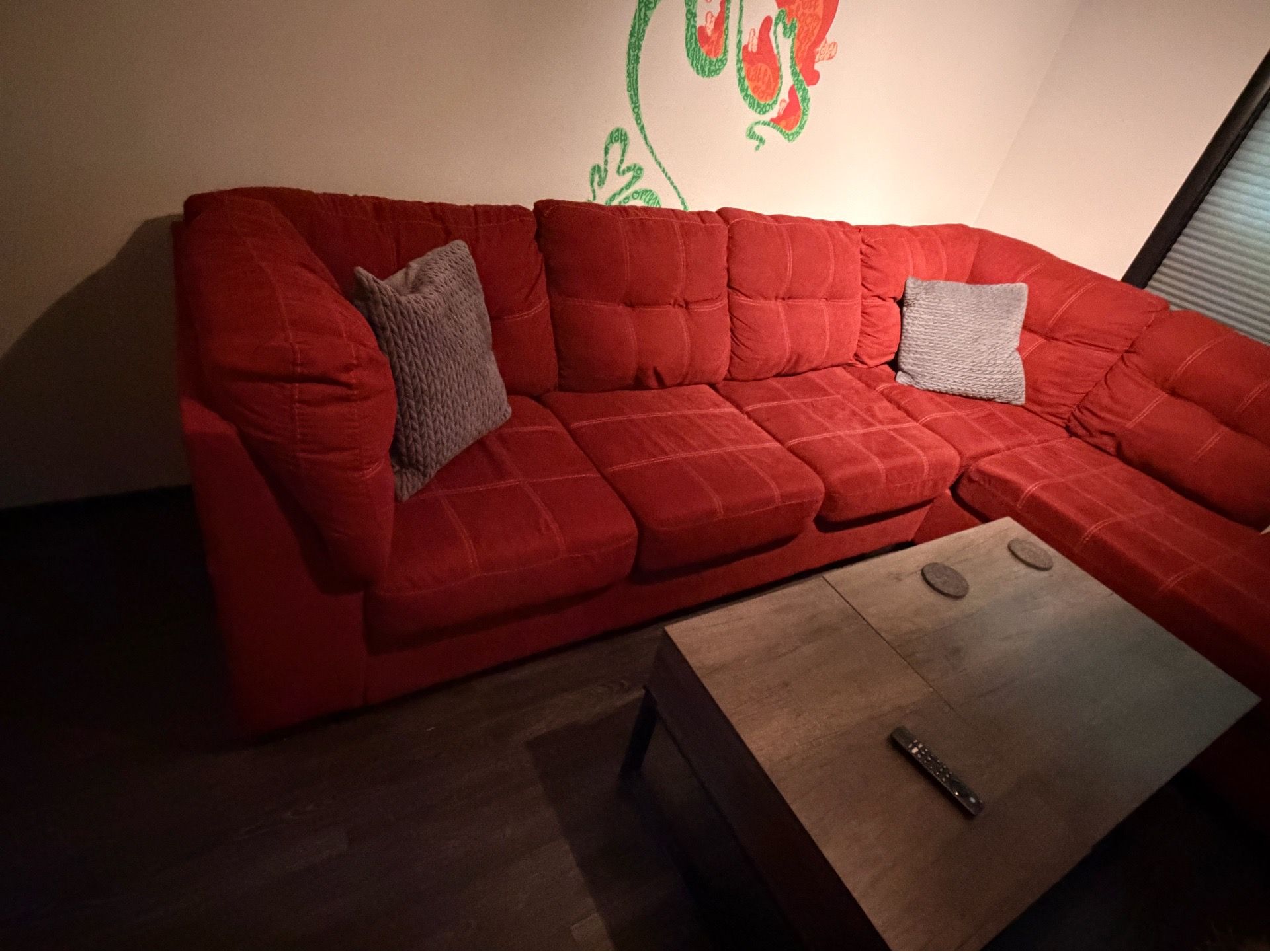 Large L shaped soft couch