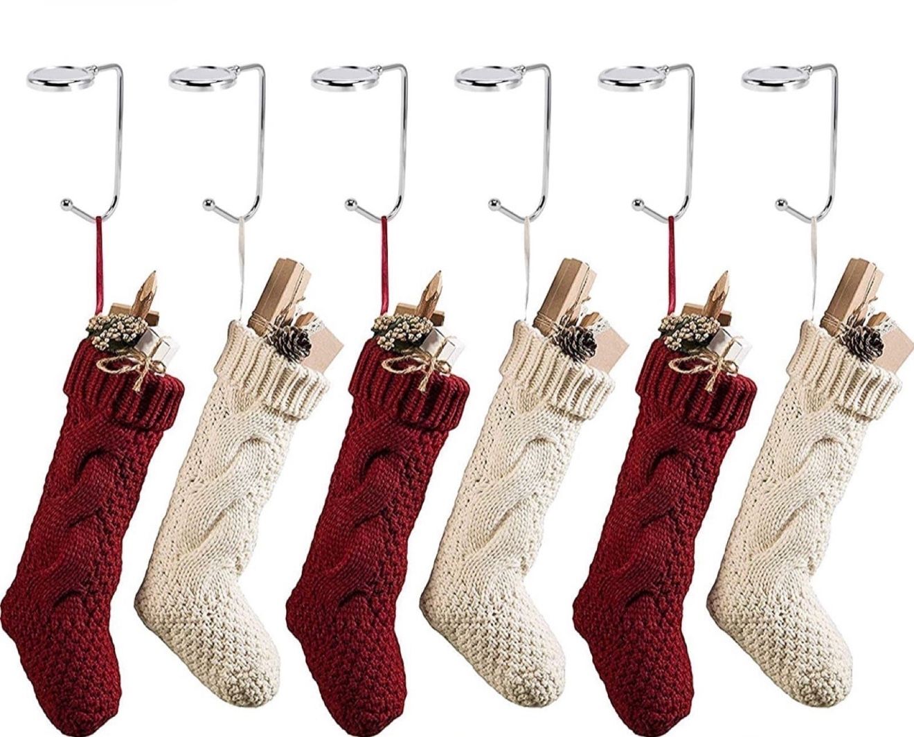 Durable Metal Mantel/Shelf Hangers/Christmas Stocking Hangers