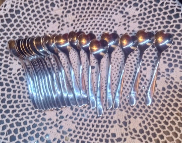 Alessi for Delta 19 Heart Shaped Teaspoons 