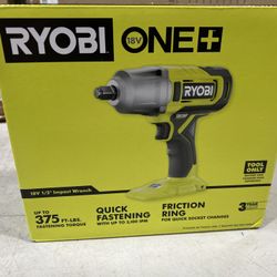 Ryobi ONE+ 18V 1/2 in High Torque Impact Wrench Tool Only Model PCL265B