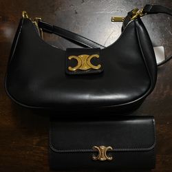 Black Purse And Wallet 