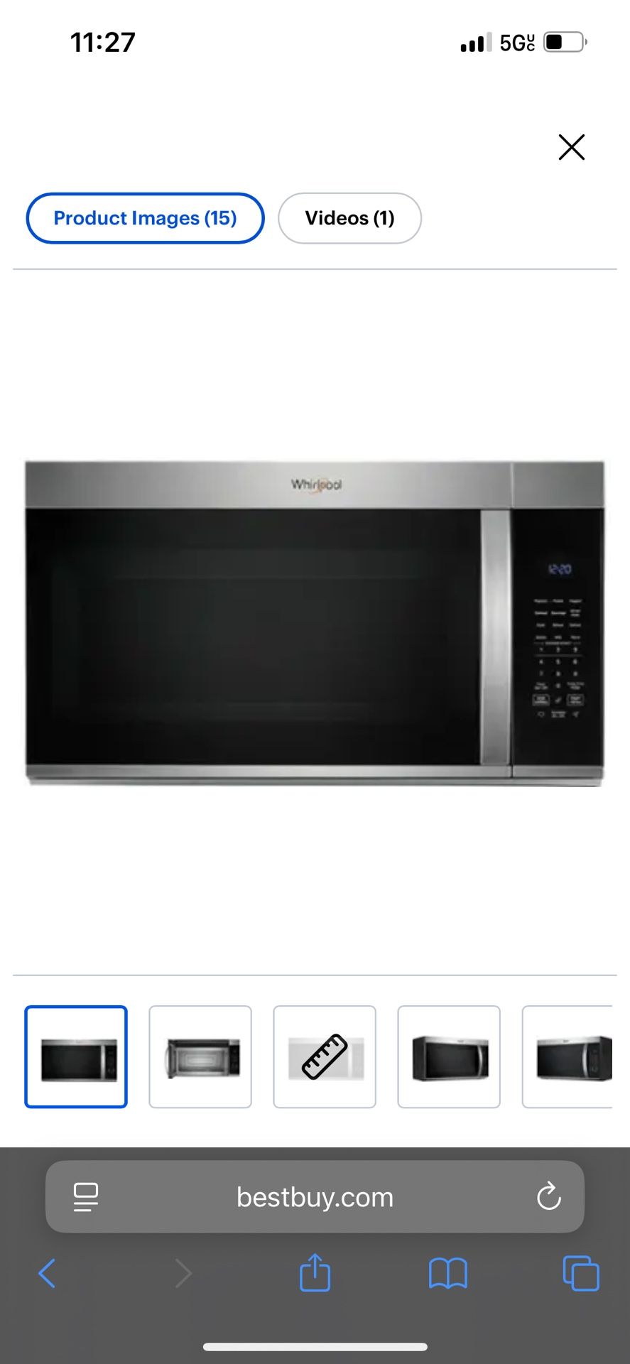 whirlpool microwave hood combination model wmh32519