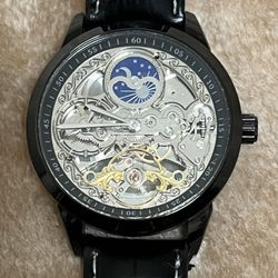 FORSINING Men’s Skeleton Moon Watch 