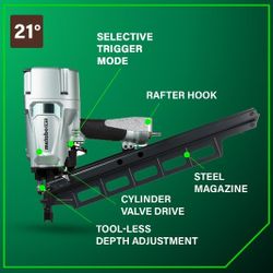 Metabo Framing Nailer 31/4 To 21/2 Framing Nailer 