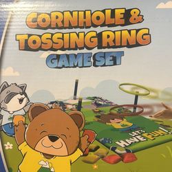 2x Game boards cornhole + ring toss