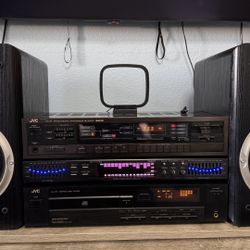 Vintage JVC Stereo with JBL Speakers