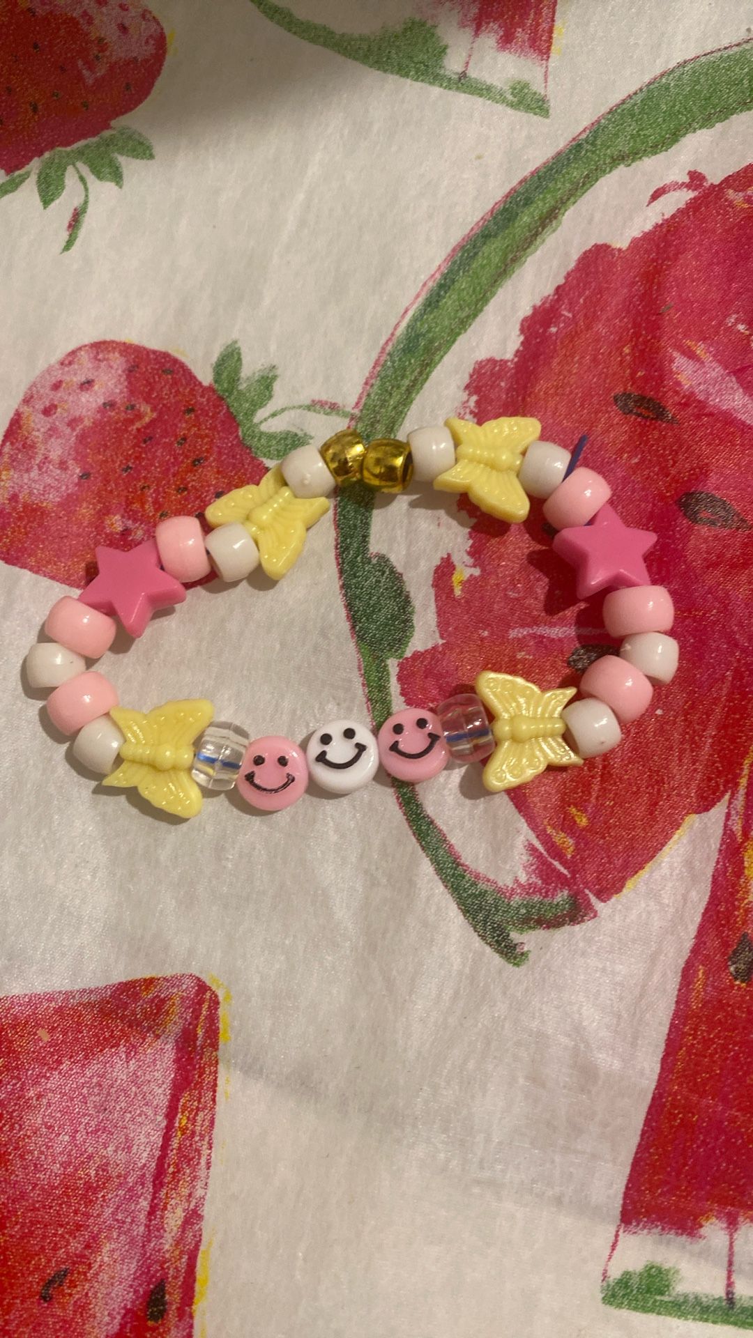 Pink White And Yellow Bracelet