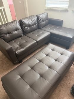 Couch with ottoman
