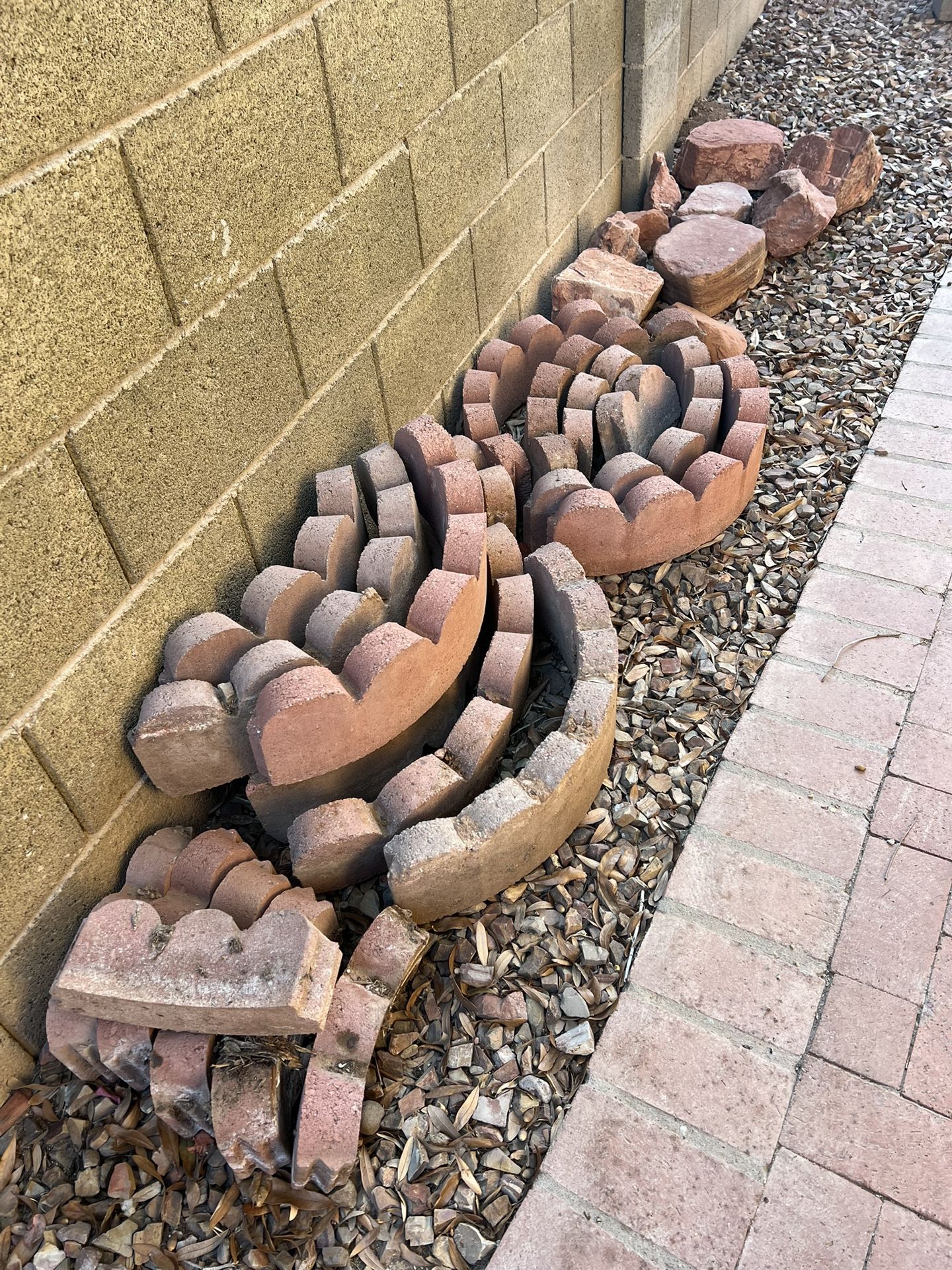 Red Curved Rock And Red Rock 