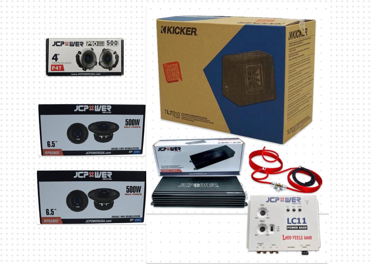 New Bass Package Deal Kicker L7s 10” With Speakers And Tweeters