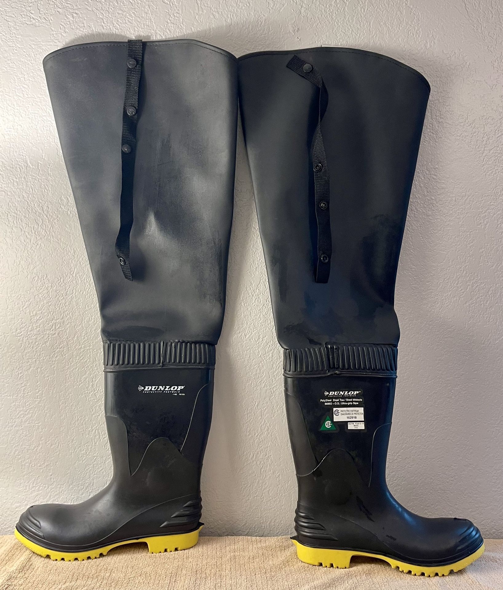 DUNLOP Onguard Wader Work Boots PolySteel Steel Toe Ultra Grip Sipe SIZE 9