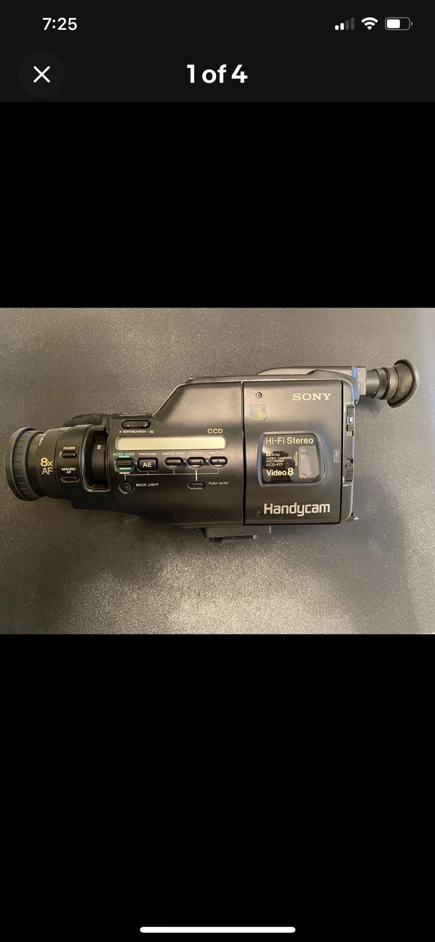 Sony Handycam NTSC Video 8 CCD-F77 Camcorder (Black)