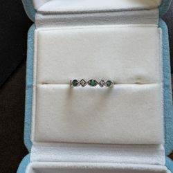 10k White Gold Art Deco Ring