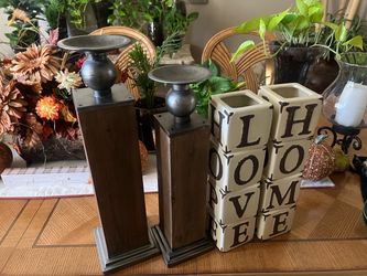 KIRKLANDS Candle Holders & Decoration Pieces x2