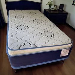 Twin Size Mattress Pillow Top 14” Inches  Excellent Comfort Also Available: Full, Queen And King New From Factory With Its Plastic Same Day Delivery 
