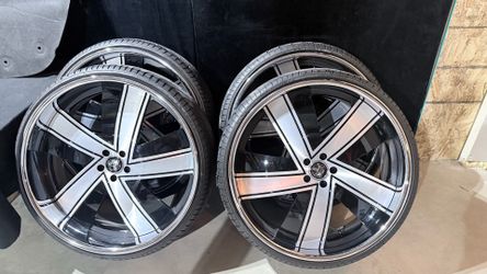 26 inch Dubb 3 pc wheels with good tires and tpms sensors