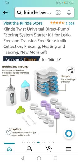 Kiinde Breast Milk Starter Kit Brand New 