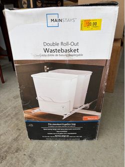 Mainstays double roll out wastebasket