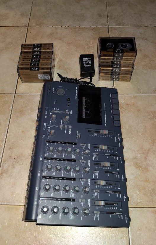 Tascam 414 Studio 4 Track Cassette Recorder In Great Working Condition With Plenty Of Recording Tape
