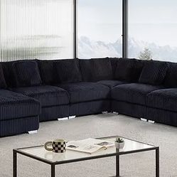 Modern Black Sectional! 6 Pc Sectional🔥 Finance Available No Interest!