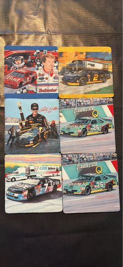 Vintage NASCAR Racing Collector coasters Set of 6