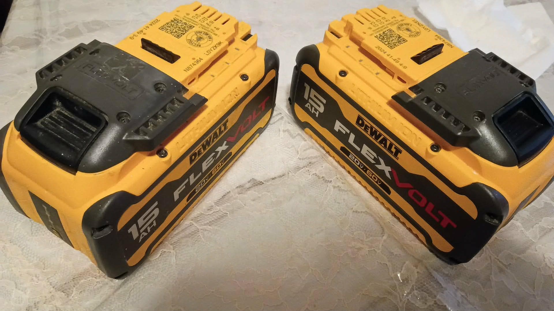 DeWalt batterys 15ah