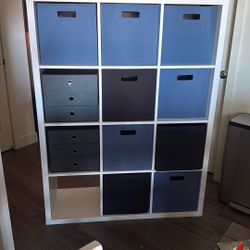 Ikea Shelves With Storage Boxes 