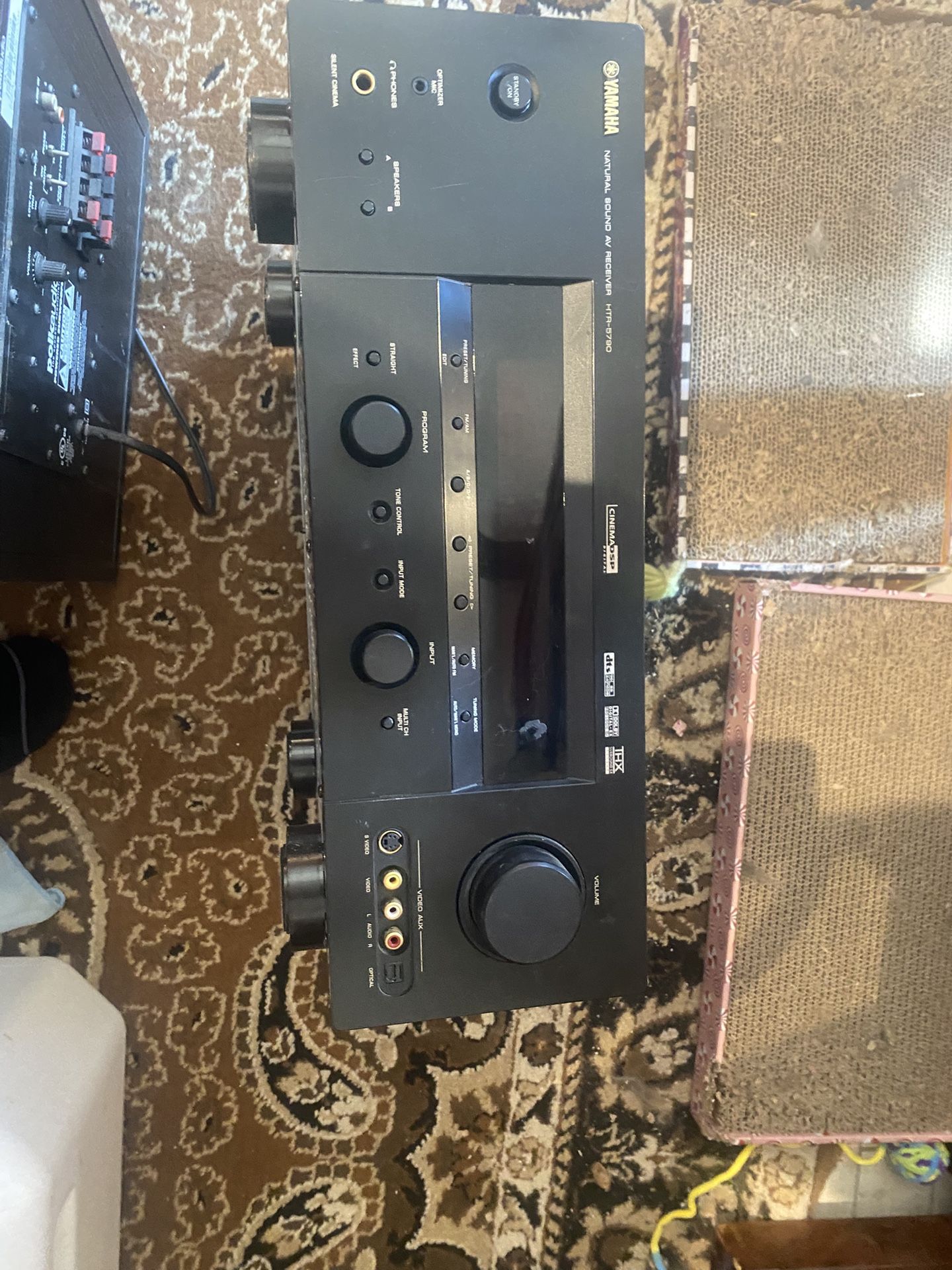 Big ass Yamaha Receiver And Powered Polk Sun