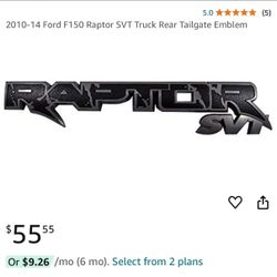 1 2010-14 Ford F150 Raptor SVT Truck Rear Tailgate Emblem