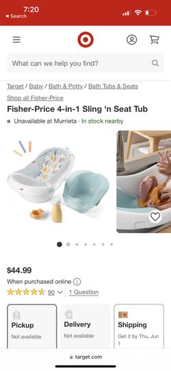 Fisher Price 4 In 1 Sling N Seat Tub 