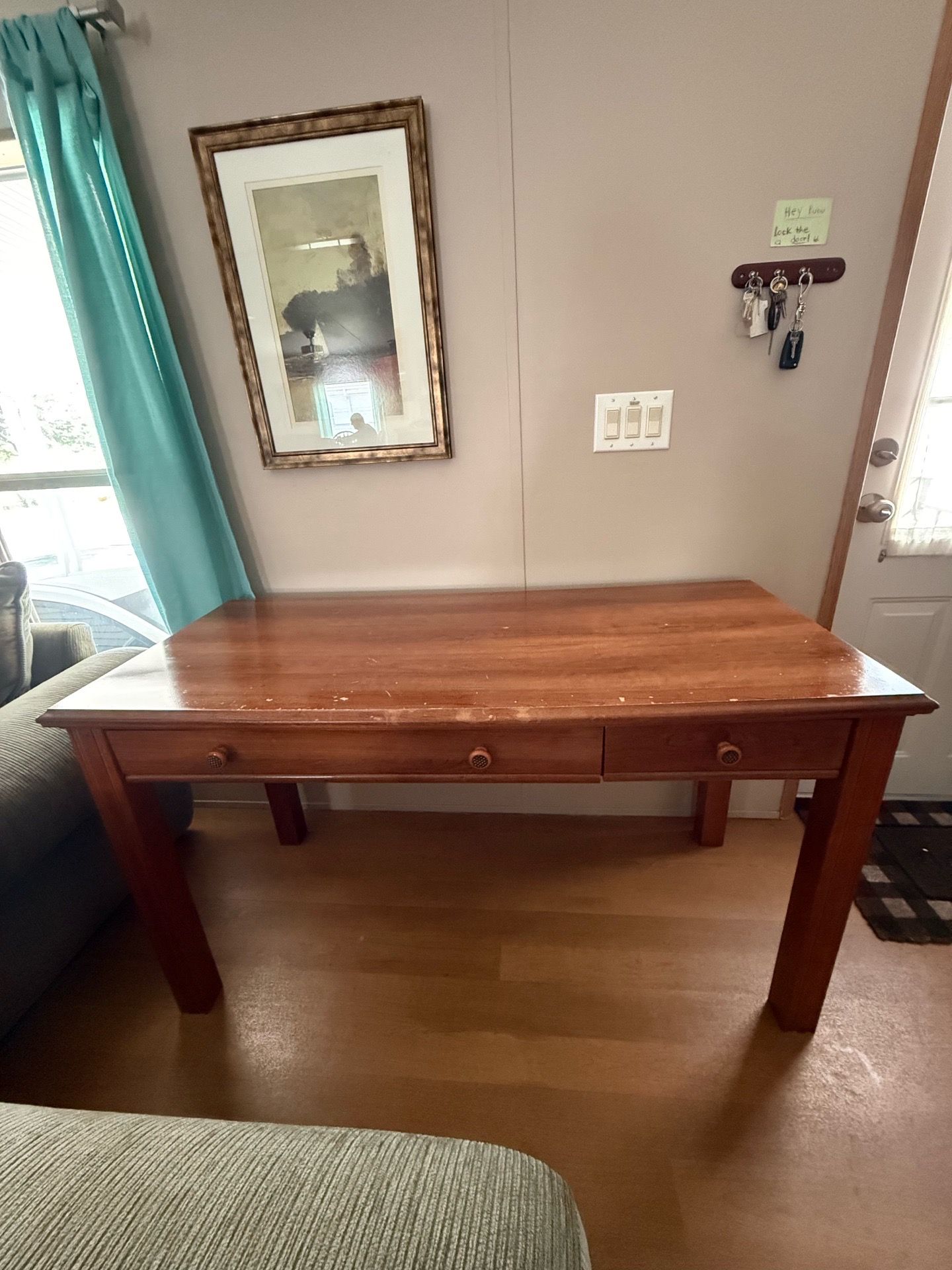Solid wood desk