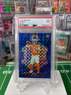 2024 Mosaic Bo Nix Blue Rookie /99 PSA 9