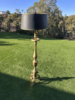 1972 Chapman Brass Floor Candlestick Lamp