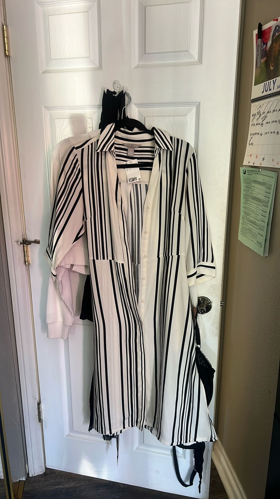 Black And White Dress With Sash