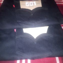 mens levis 501 42/30 black