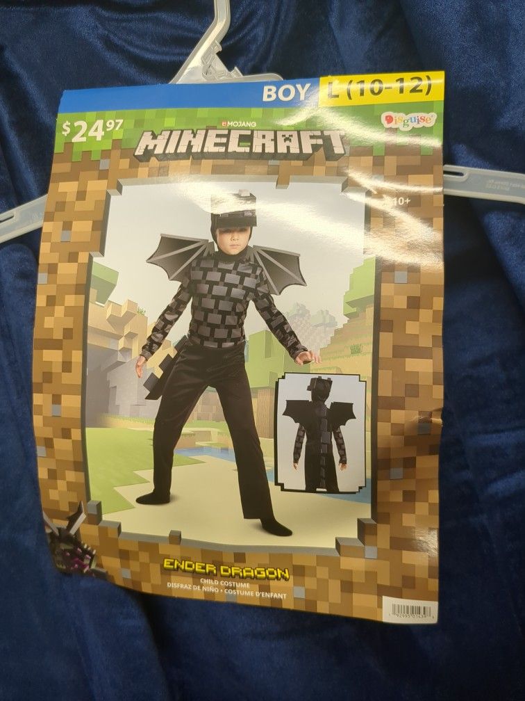 Minecraft Ender Dragon Halloween Costume Size L 10-12