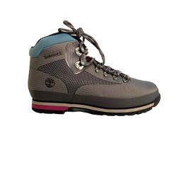 Timberland Euro Hiker Boots Mens Size 9 A2274 A3949 Grey Blue Pink