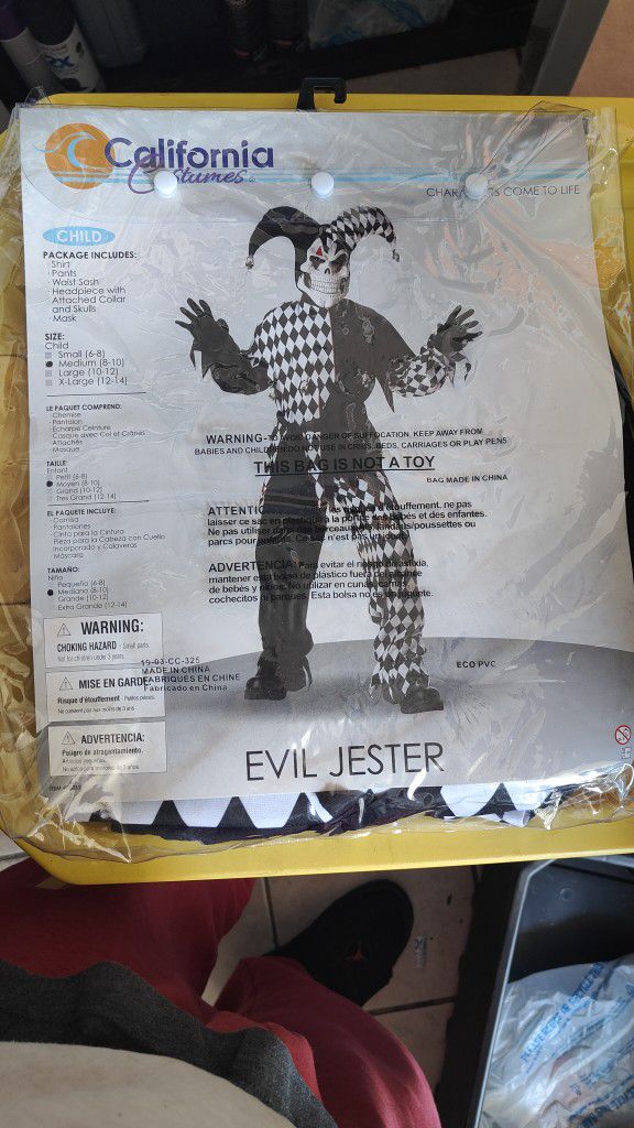 Evil Jester Kids Halloween Costume