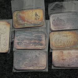 Christmas Collection 7x 1oz Bars Vintage  🌈 