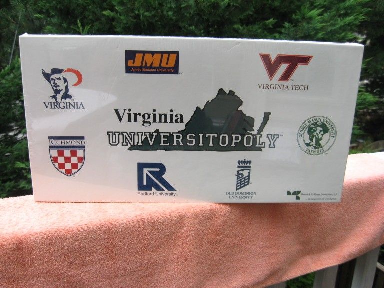 Virginia Universitopoly Game 1993 New & Factory Sealed!